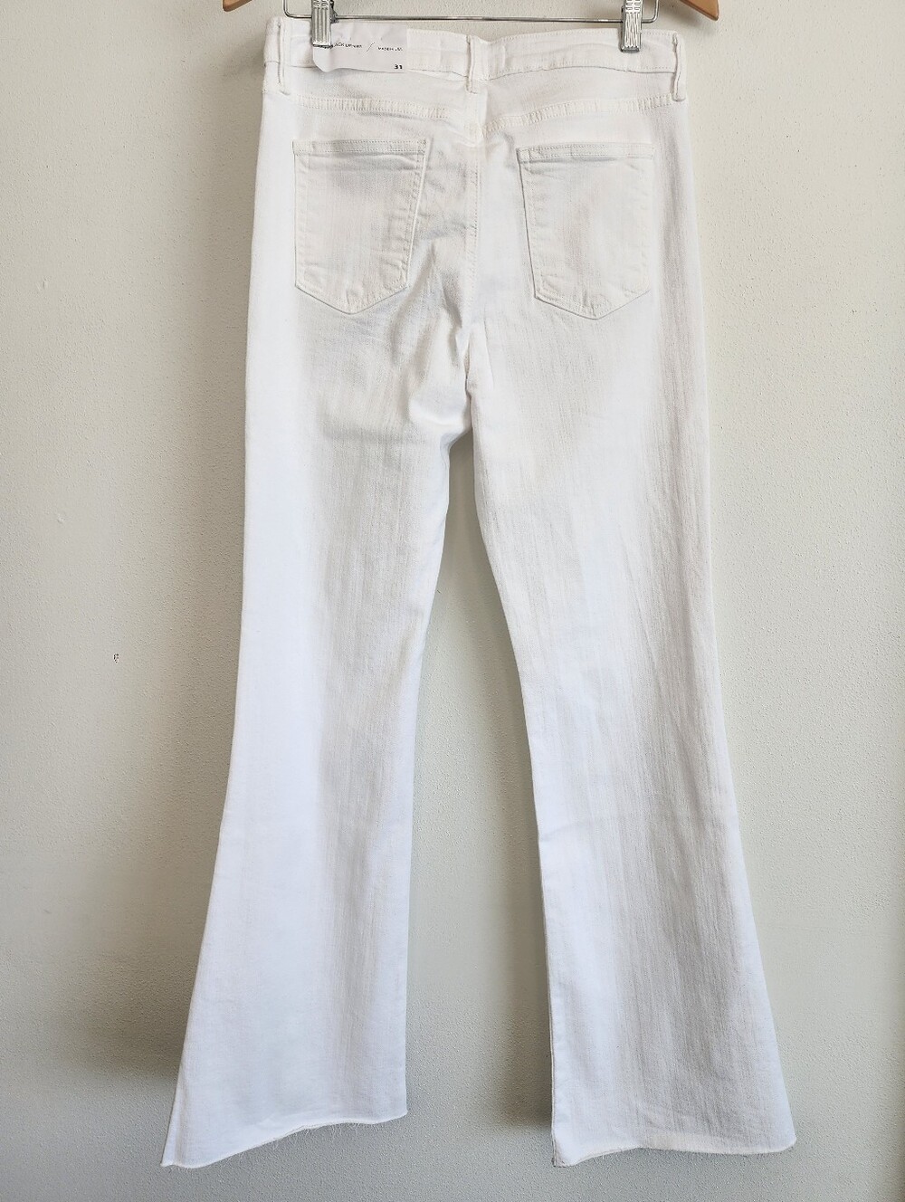 Just Black Denim NWT High Rise Scissor Cut Flare Jeans White 31 - Picture 6 of 13